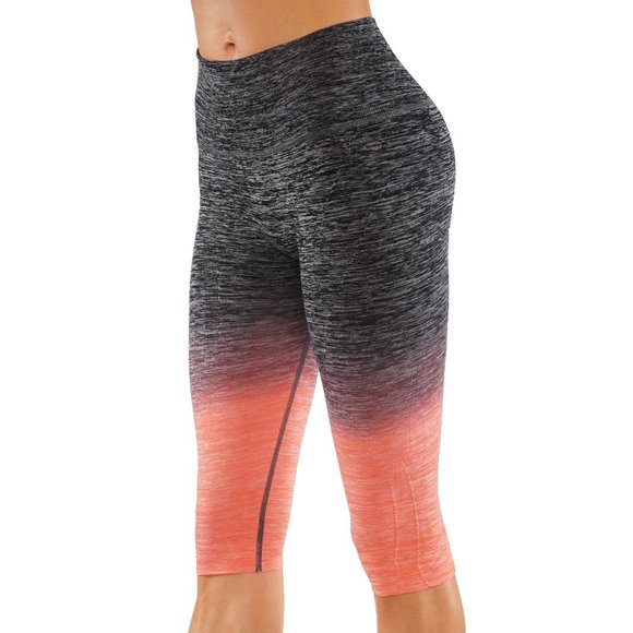 Ombre printed seamless capri leggings yoga pants compression bodyshape - Picture 2 of 3